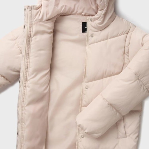 Sinsay girls' beige quilted coat with detachable sleeves, size 164 cm