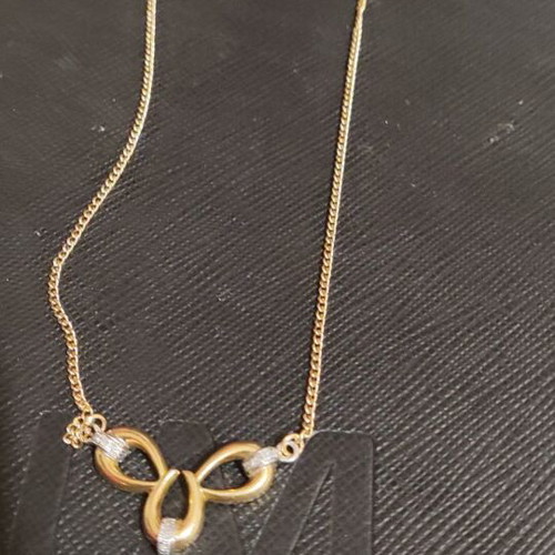 Gold pendant 18K new, 4.8g, length 41cm