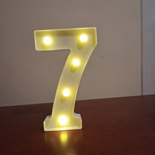Number 7 birthday decoration lamp like new