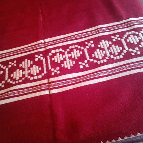 Handmade woven loom blanket used 150x210