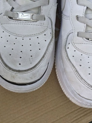 Nike Air Force One kids athletic shoes used, size 33-34, white