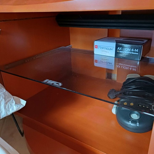Cherry color TV stand like new