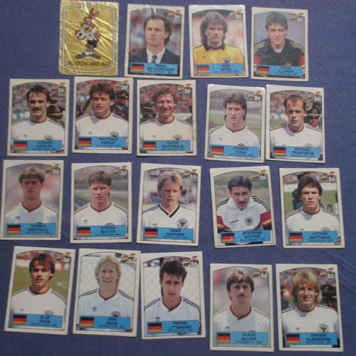 Panini 19 Euro 88 Germany team stickers used