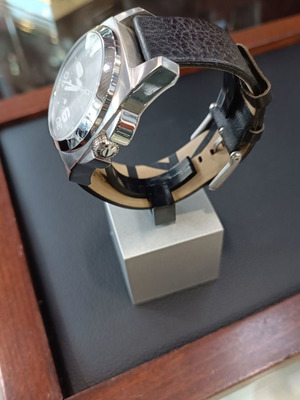 Ρολόι DKNY Black Leather Strap Black Dial καινούργιο ανδρικό