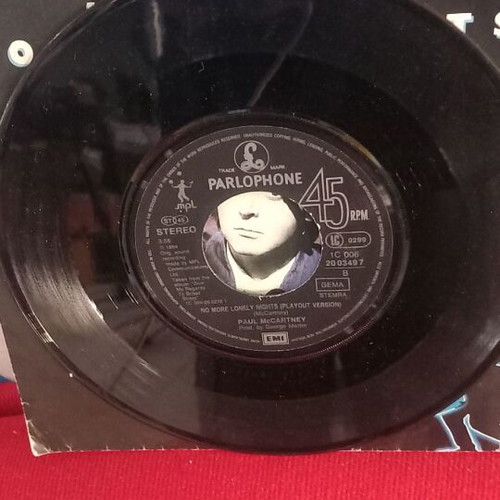 Paul McCartney No More Lonely Nights 45 RPM record used, pop