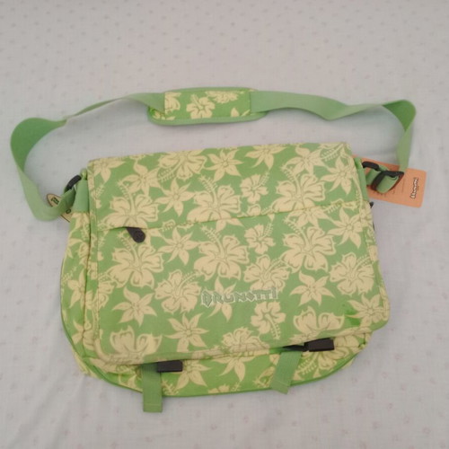 Brunoti crossbody messenger bag new, green and yellow