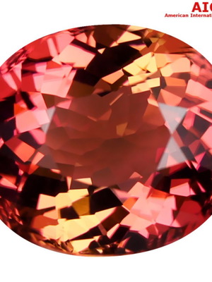 Tourmaline 9.18 ct bi-color natural gemstone