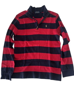 Polo Ralph Lauren Rugby Sweatshirt XL 18-20 Red Blue 1/4 Zip like new