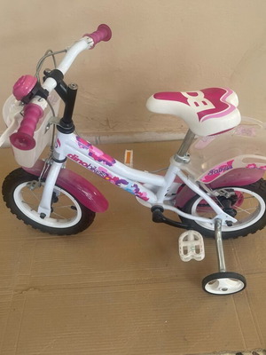 DinoBikes Fairy παιδικό ποδήλατο με κάθισμα για κούκλα και βοηθητικές ρόδες