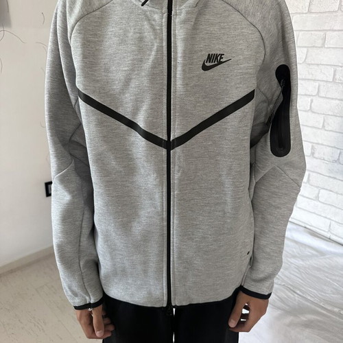 Nike hoodie jacket, size L, grey