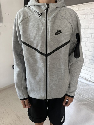Nike hoodie jacket, size L, grey