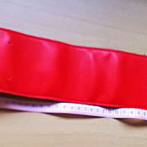 Women's belt used, red wide with adjustable double buckle