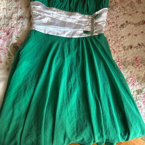 Strapless green dress like new with rhinestones Paranoia