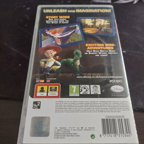 Toy Story 3 PSP game used, fully functional disc