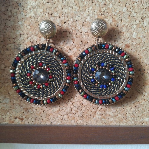Colorful earrings like new, hippie vibe
