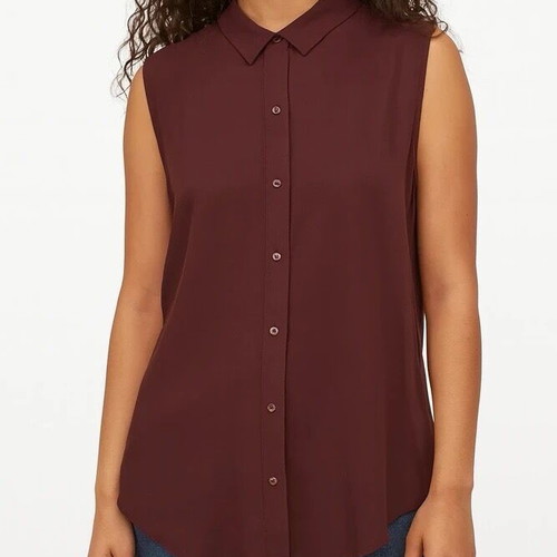 H&M sleeveless shirt like new, dark burgundy XXL