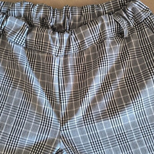 Checked Summer Pants with Red Stripe size Small like new