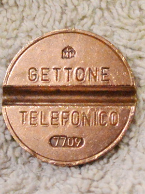 Gettone Telefonico 1927 phone token used with code 7709