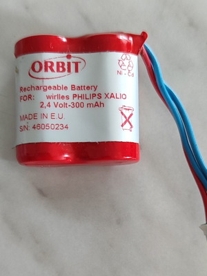 Orbit rechargeable battery like new, compatible with Philips xalio 2.4v 300mah