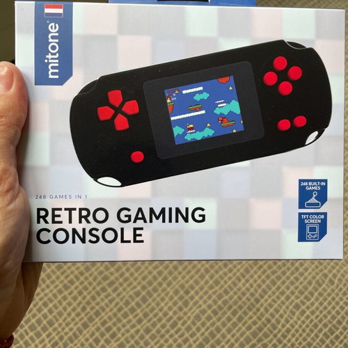 Mitone retro handheld gaming console new, black with 248 games