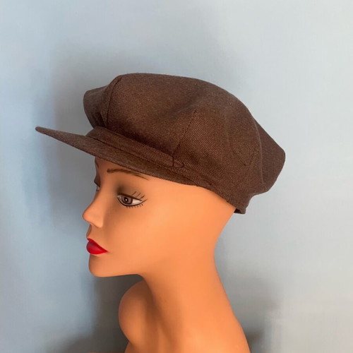 Wool Coppola hat brown like new, size 56