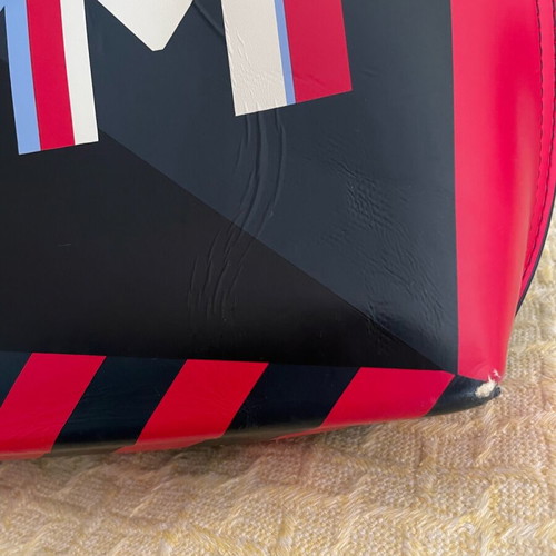 Tote bag Tommy Hilfiger used, crossbody with integrated pouch, blue and red