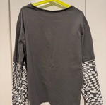 Μακρυμάνικη μπλούζα πιτζάμα για αγόρια H&M μεταχειρισμένη, άσπρη και γκρι
