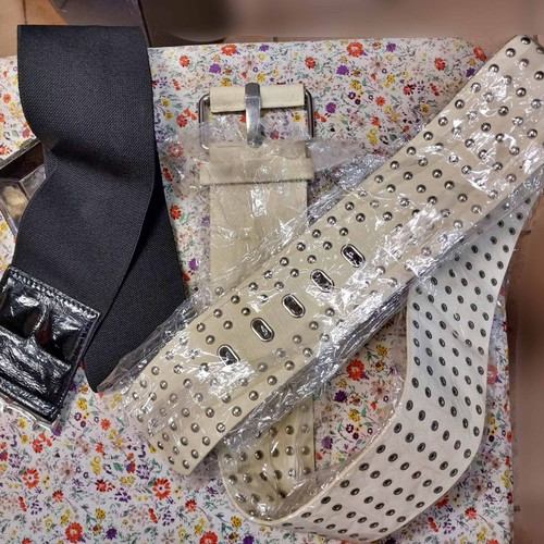 Two waist belts new with silver buckles