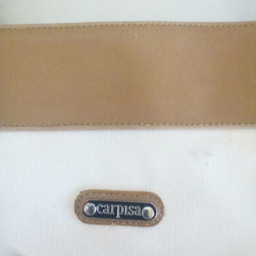 Caprisa shoulder bag new, ecru with tan details