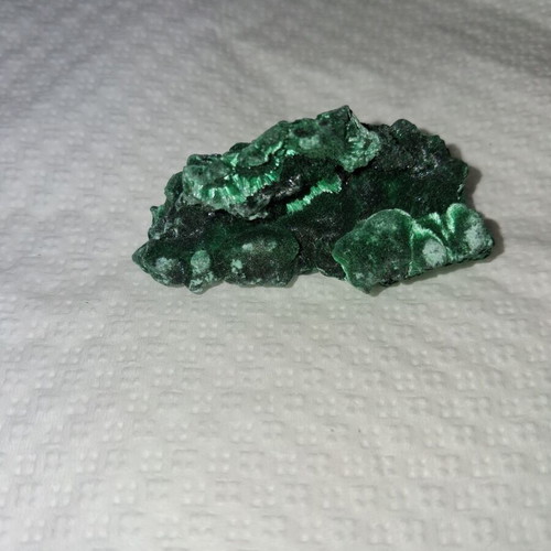 Malachite natural velvet texture, new, fibrous mineral specimen