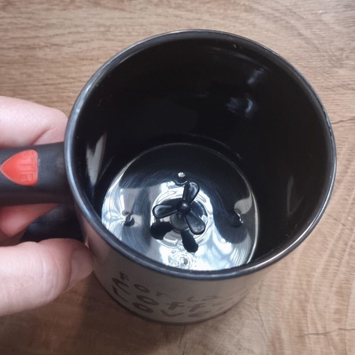Tiger Mug with Stirrer like new, For Lazy Coffee Lovers