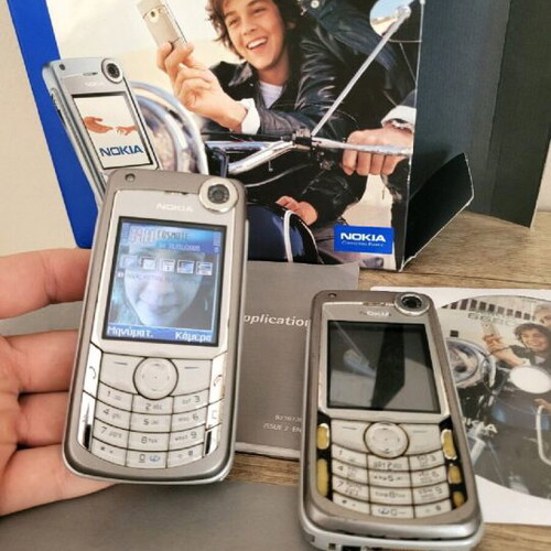 Nokia 6680 used, set of 2 phones without battery and charger