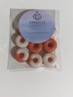 Wax melts with galaktoboureko scent from plant wax