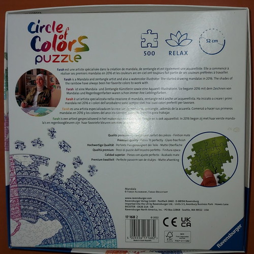 Ravensburger Circle of Colours Mandala 500-piece puzzle