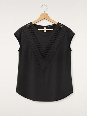 Guess Los Angeles Black Blouse size L like new