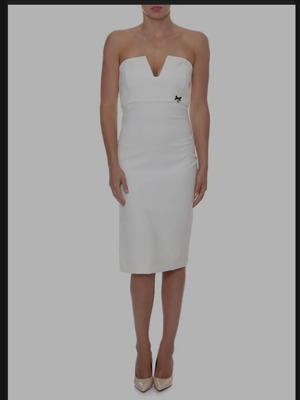 Lynne strapless dress white like new, size 42