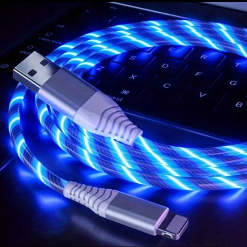 iPhone charging cable with LED light 1 meter new
