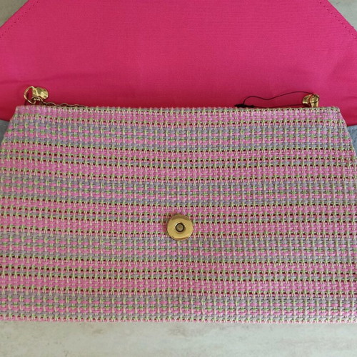 Τσαντάκι φάκελος μεταχειρισμένο Achilleas Accessories ροζ και μωβ
