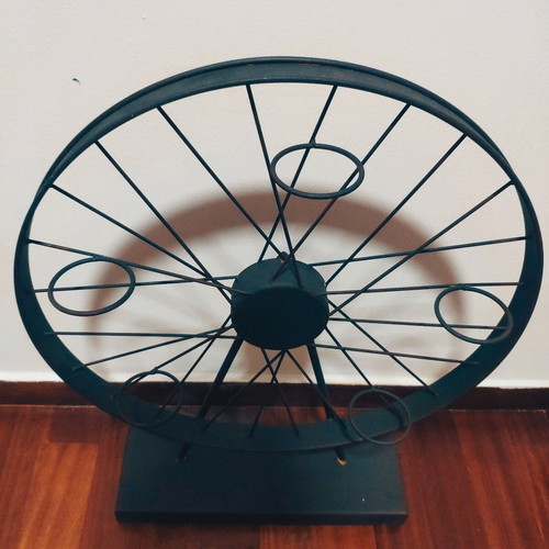 Decorative black matte wheel for candles new