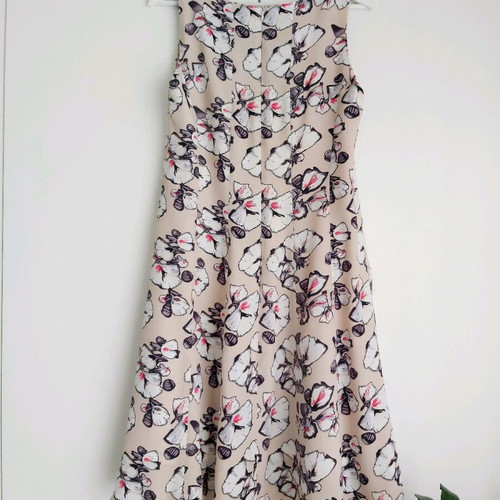 Fidele dress used, size M 38 10, beige floral viscose