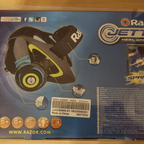 Razor Jetts adjustable heel wheels