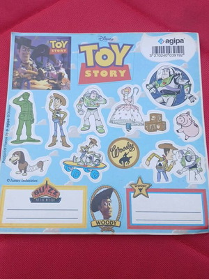 Toy Story αυτοκόλλητα σαν καινούργια, καρτέλα δεκαετίας '90