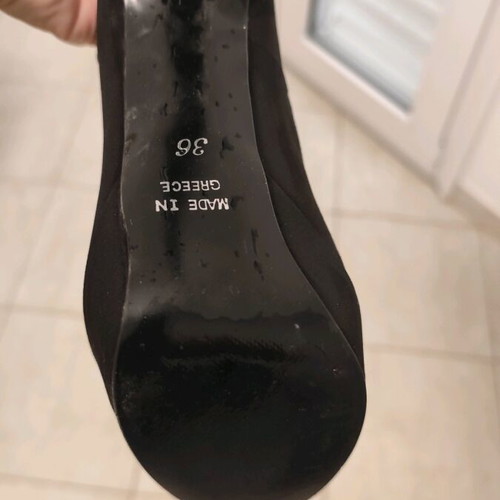 Katia Shoes black pumps, low heel, like new, size 36, 12 cm heel