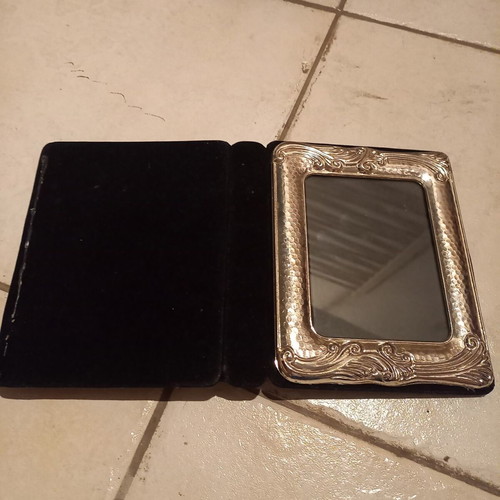 Photo album with silver-plated frame used