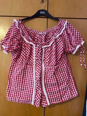 Esmara checked cotton shirt like new with pearl buttons 4XL