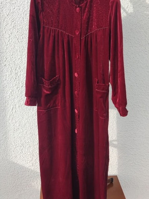 Vintage βελούδινη ρόμπα μεταχειρισμένη, μπορντό, one size