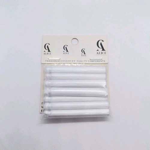 White tassels 6 cm set of 8 new