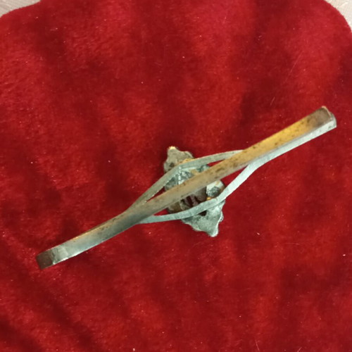 Silver Gold 925 9k Rodian Tie Clip used, engraved