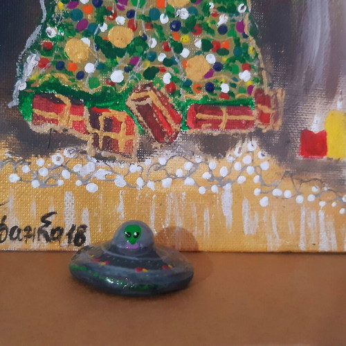 Handmade UFO Alien Charm new