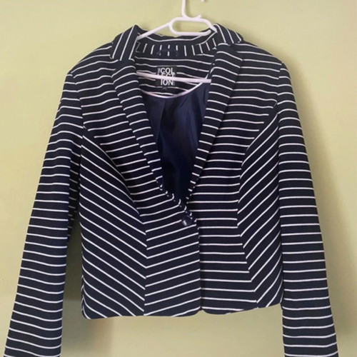 Jacket like new, white and blue, one size